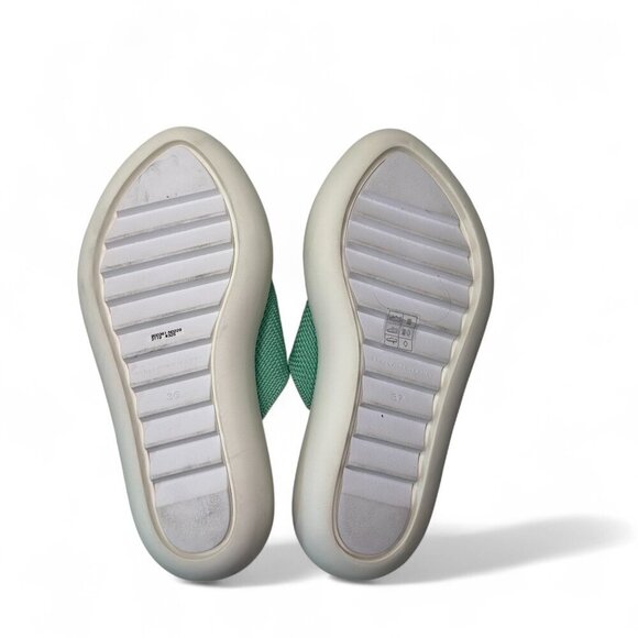 Stella McCartney Mint Green Air Slide Flip Flop Sandals - SIZE Left 37, Right 36 - Picture 9 of 14